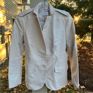 Calvin Klein Cream Vintage Classic Business Blazer in Tan or Crème or Neutral